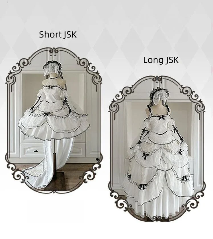 Daydream Whisper - Layered Poem - Wedding Sweet Plus Size Lolita JSK Dress Set - Image 22