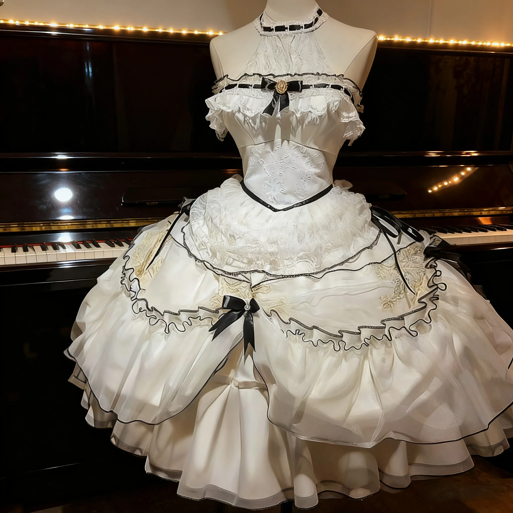 Daydream Whisper - Layered Poem - Wedding Sweet Plus Size Lolita JSK Dress Set - Image 9
