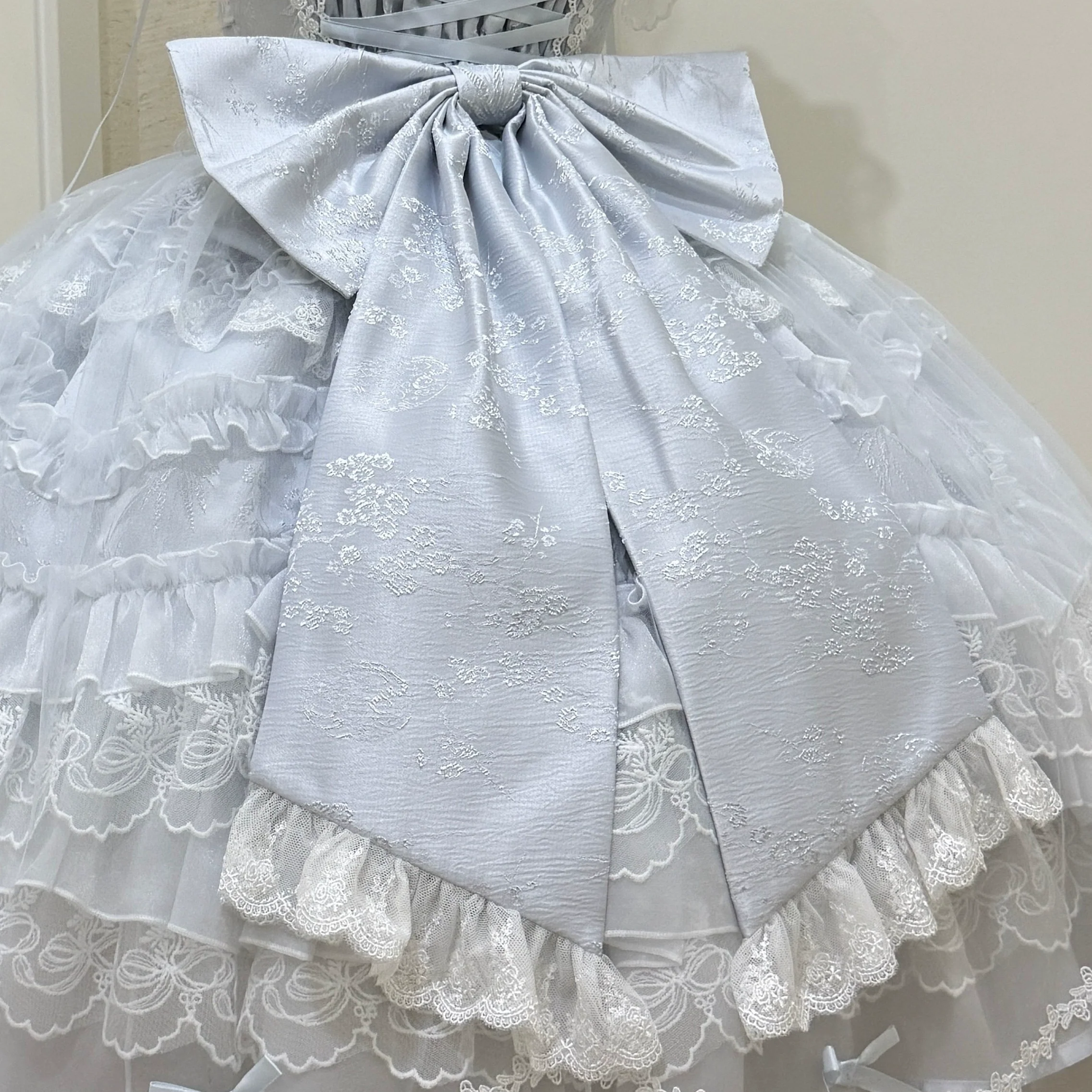 Eternal Vow - Wedding Lolita JSK, Detachable Overlay - Image 31