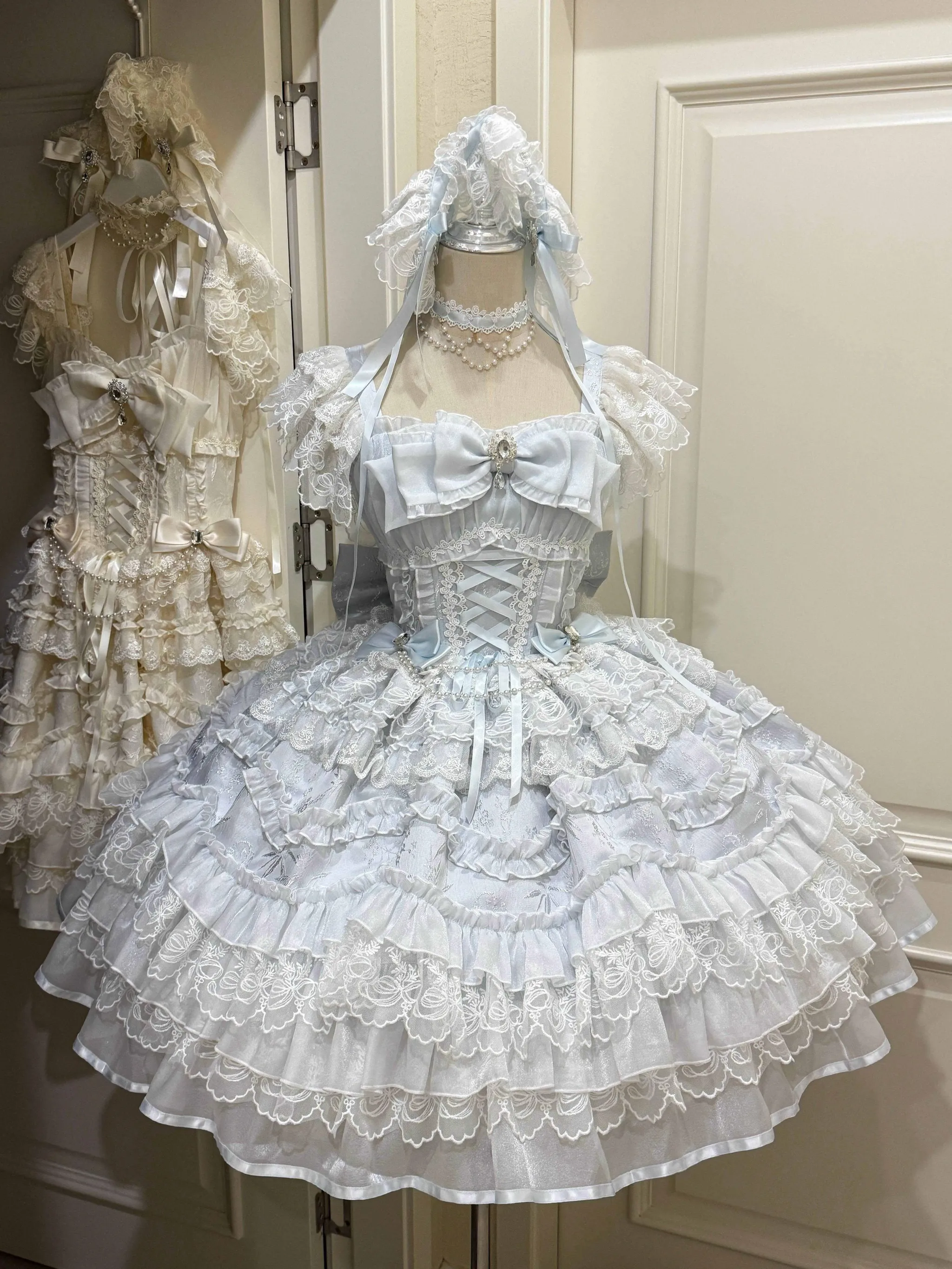 Eternal Vow - Wedding Lolita JSK, Detachable Overlay - Image 4