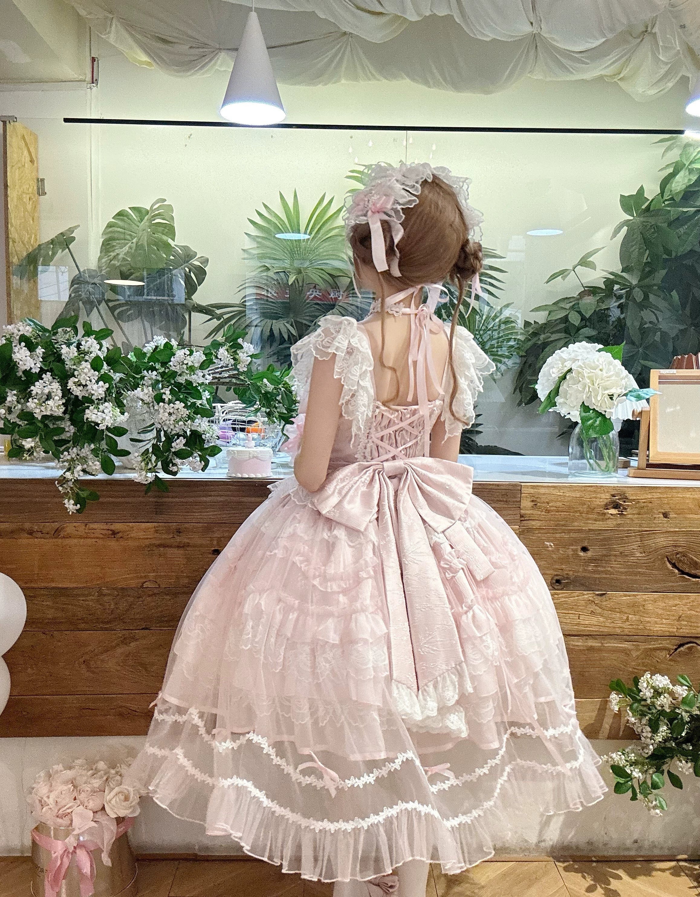 Eternal Vow - Wedding Lolita JSK, Detachable Overlay - Image 9