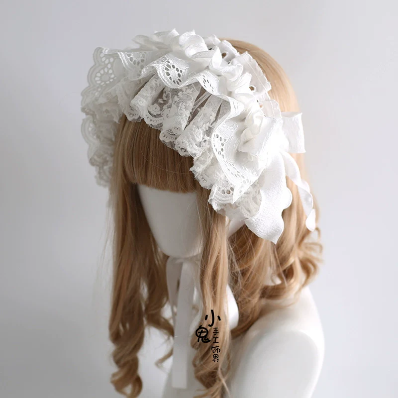 Xiaogui - Doll-Like Lace Lolita Hairband - Image 3