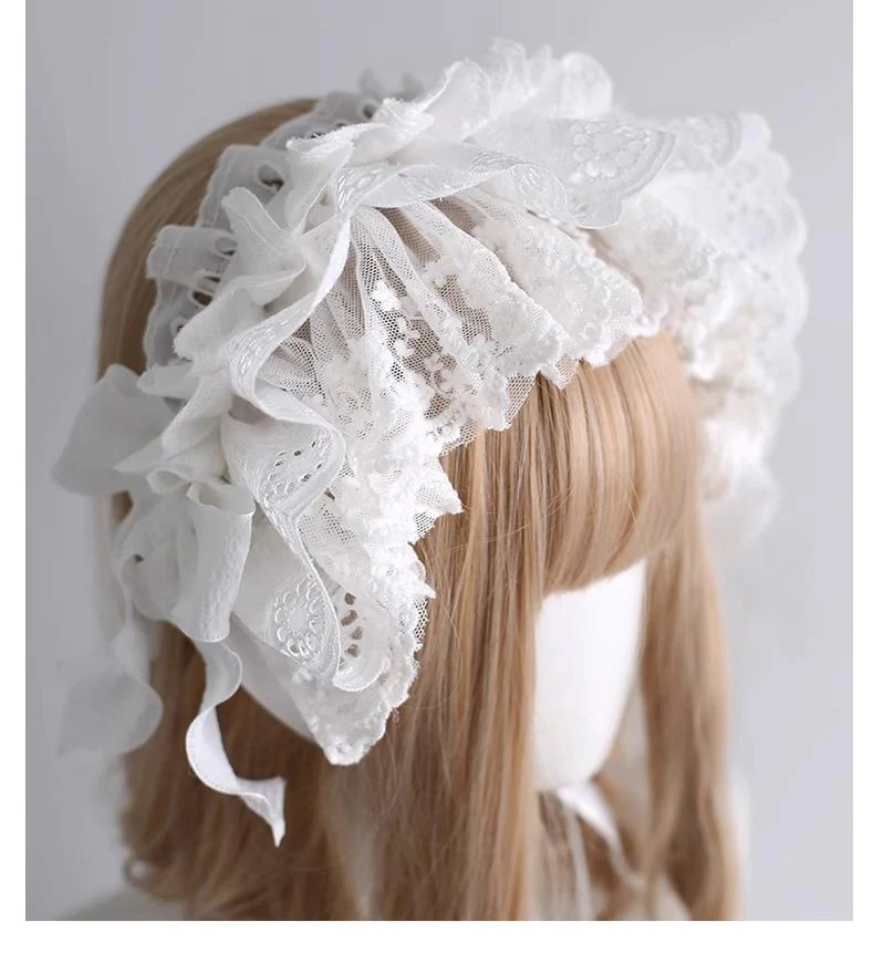 Xiaogui - Doll-Like Lace Lolita Hairband - Image 7