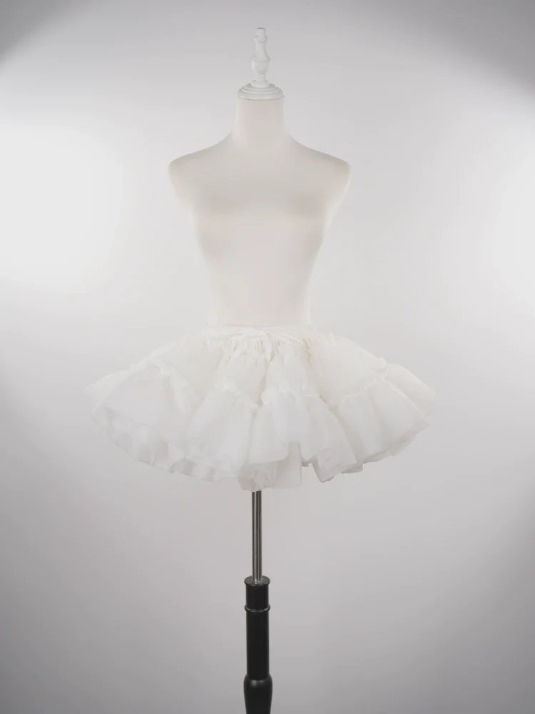 White Puffy Lolita Petticoat | 11.8" (30 cm) Length - Image 3