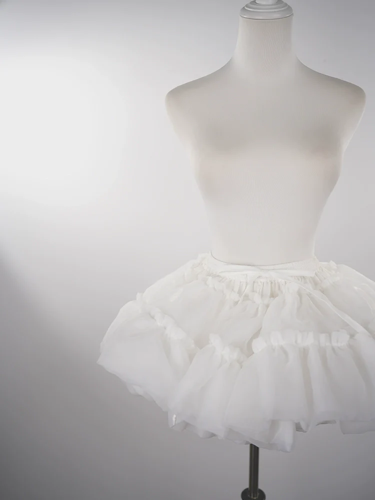 White Puffy Lolita Petticoat | 11.8" (30 cm) Length - Image 6