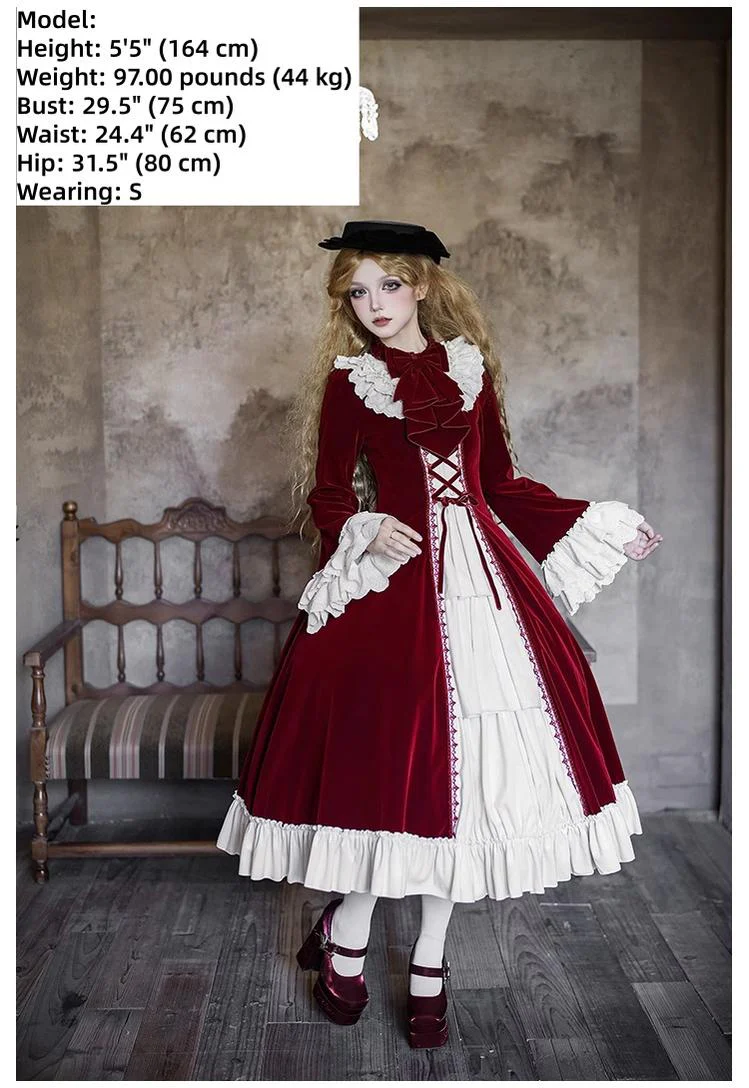 The Nutcracker - Winter Classic Lolita OP Dress, Front Opening - Image 16