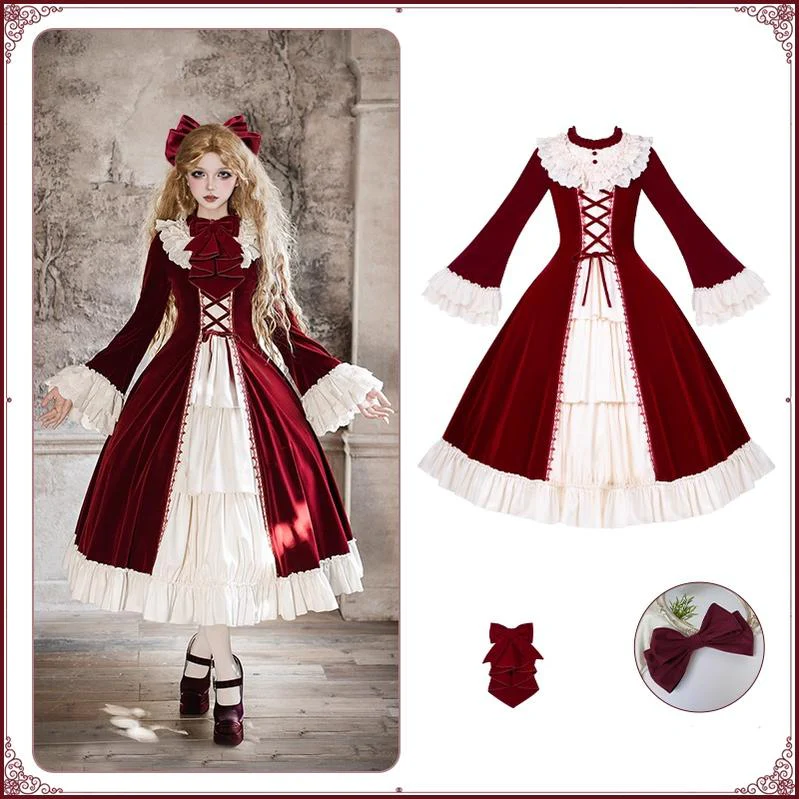 The Nutcracker - Winter Classic Lolita OP Dress, Front Opening - Image 23