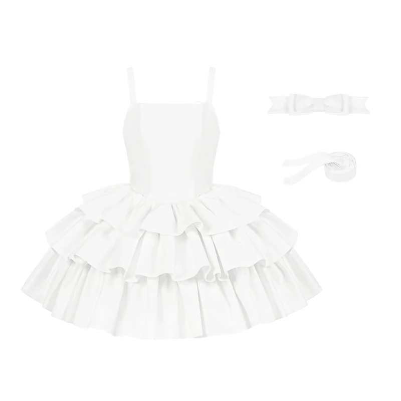 With PUJI - White Choco - Winter Kawaii Lolita JSK Dress Set, Fluffy Accents - Image 35