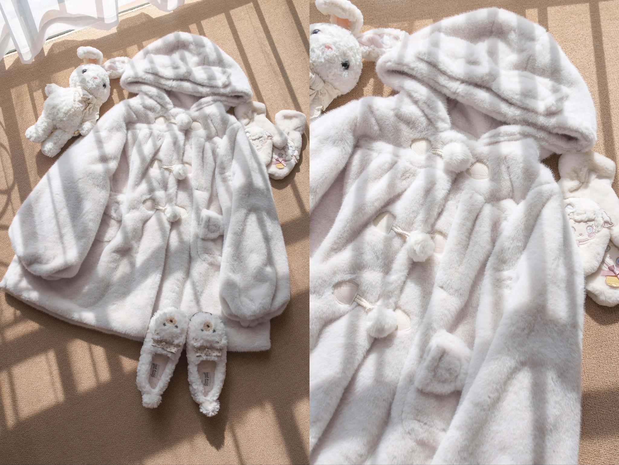 Cream Cheese - Winter Kawaii Lolita Overcoat Thickened Hooded Loose Outwear - Image 19