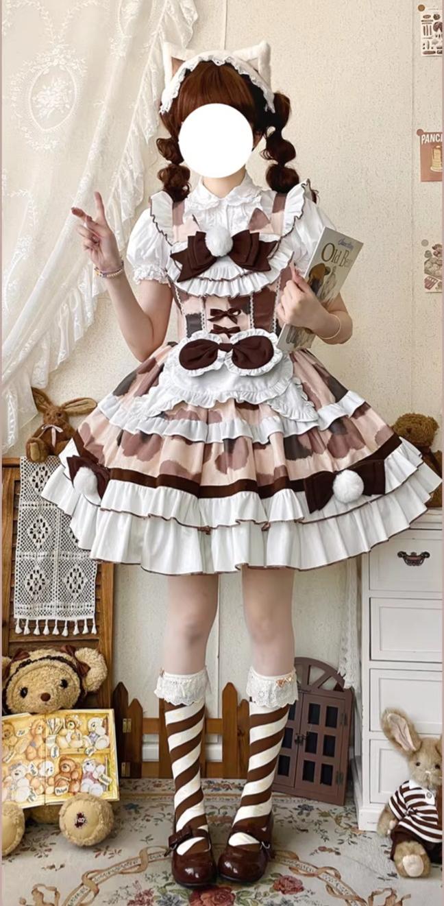 Calico Cat - Winter Kawaii Lolita Print JSK