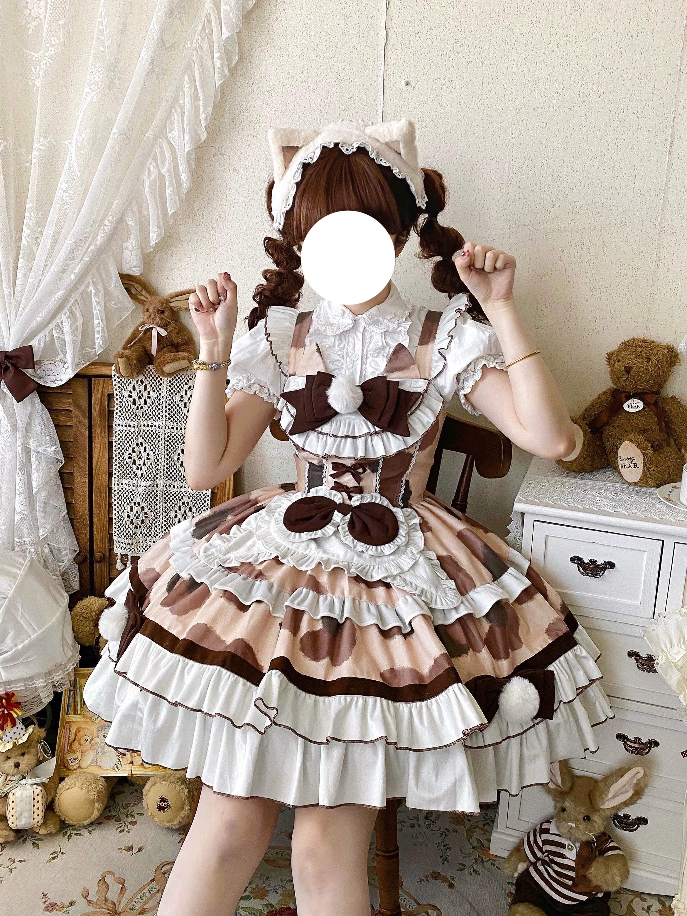 Calico Cat - Winter Kawaii Lolita Print JSK - Image 4