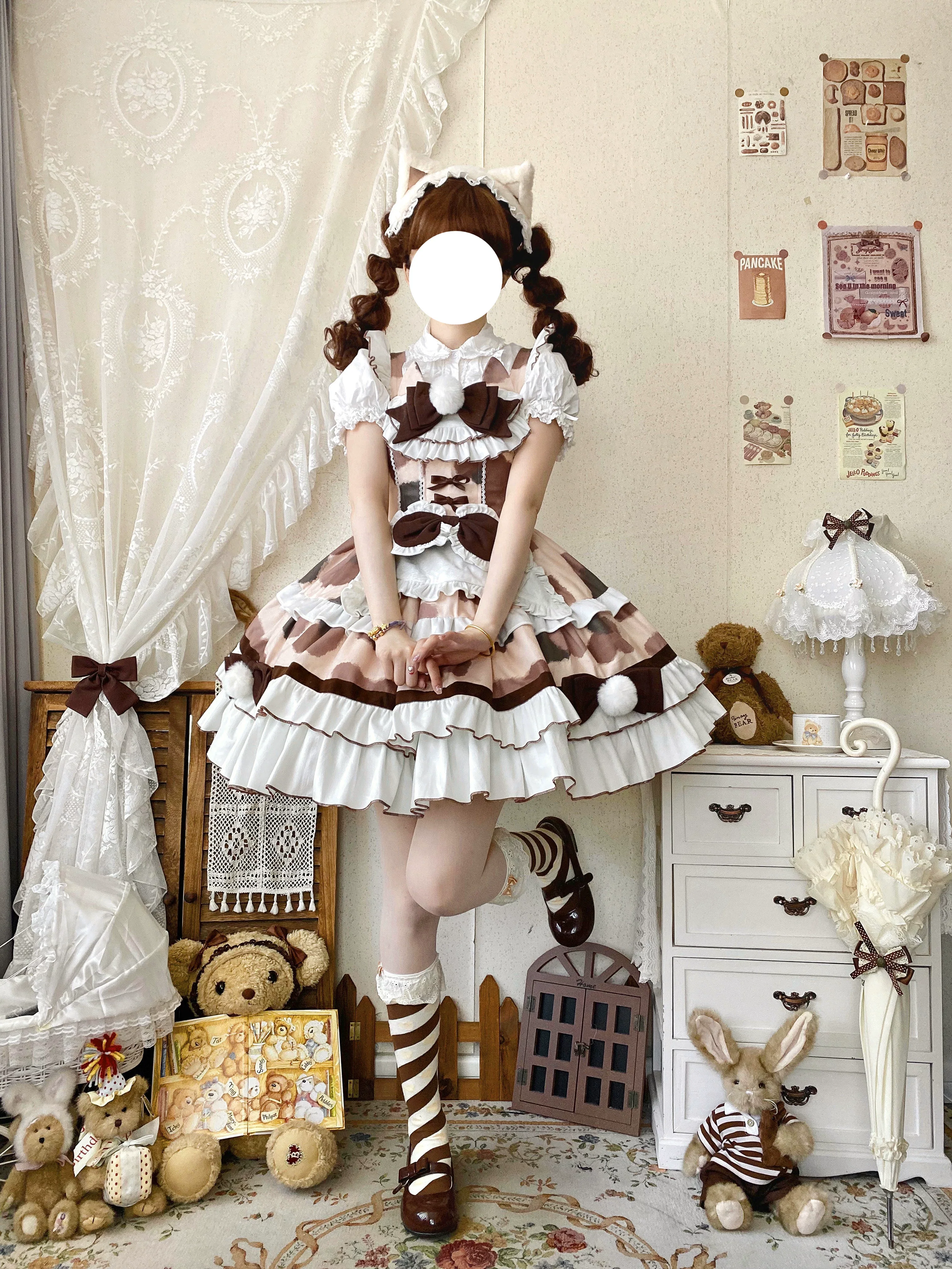Calico Cat - Winter Kawaii Lolita Print JSK - Image 8