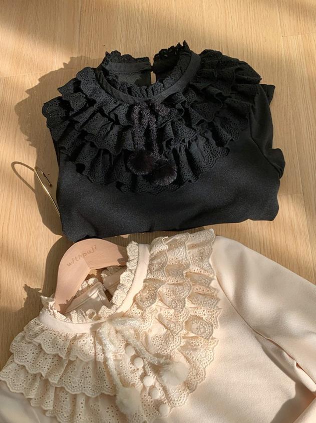 With PUJI - Frostfall - Winter Sweet Lolita Inner Wear, Layered Lace - Image 13