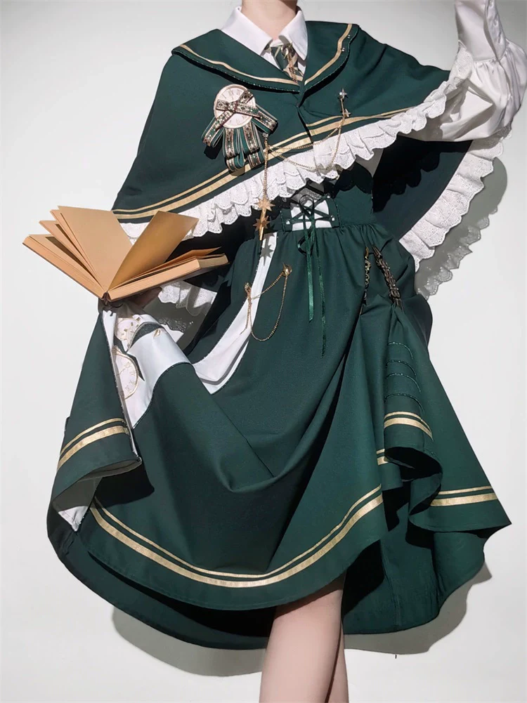 Time Traveler - Winter Lolita Strap Skirt Long Sleeve Shirt - Image 13