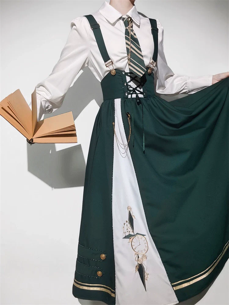 Time Traveler - Winter Lolita Strap Skirt Long Sleeve Shirt - Image 15