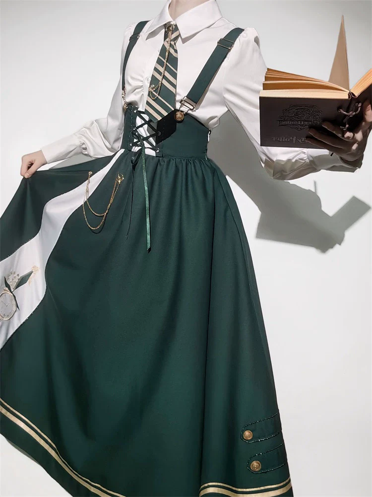 Time Traveler - Winter Lolita Strap Skirt Long Sleeve Shirt - Image 16
