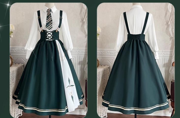 Time Traveler - Winter Lolita Strap Skirt Long Sleeve Shirt - Image 17