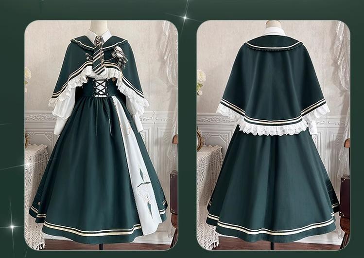 Time Traveler - Winter Lolita Strap Skirt Long Sleeve Shirt - Image 18