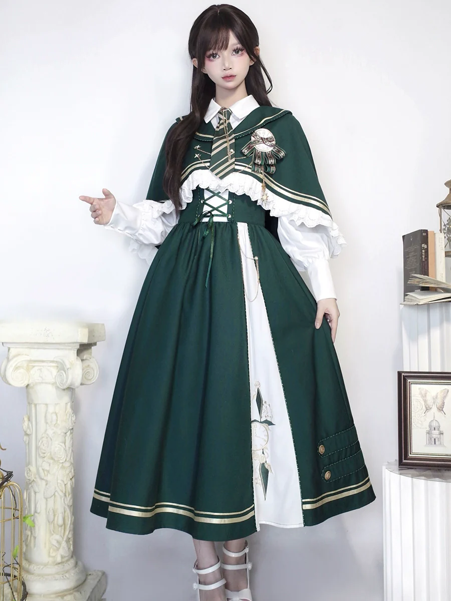 Time Traveler - Winter Lolita Strap Skirt Long Sleeve Shirt - Image 4