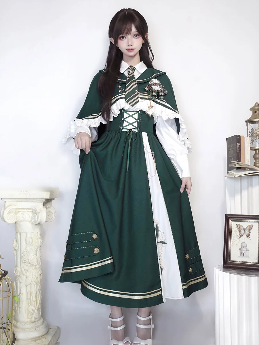 Time Traveler - Winter Lolita Strap Skirt Long Sleeve Shirt - Image 6