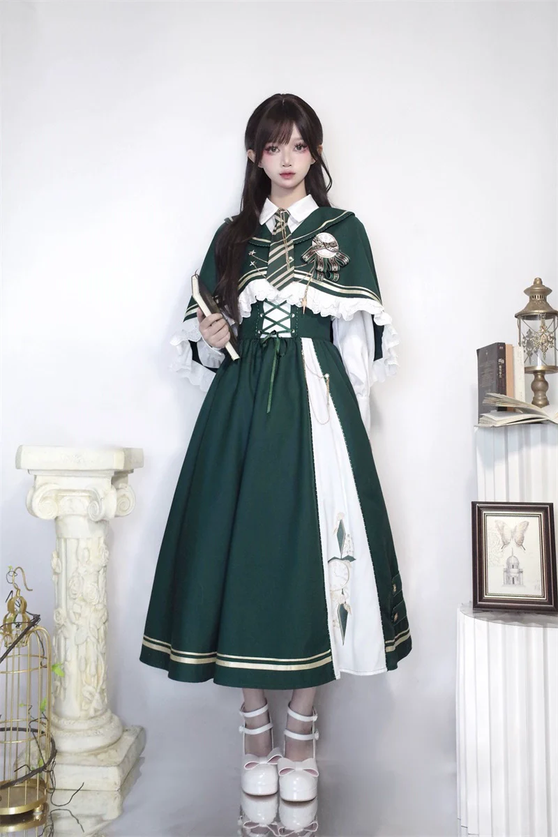Time Traveler - Winter Lolita Strap Skirt Long Sleeve Shirt - Image 7