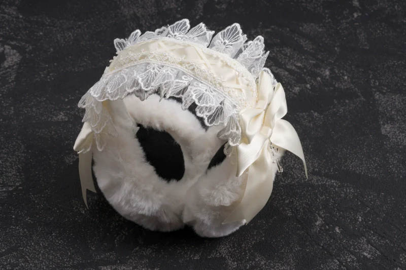 Strange Sugar - Winter Sweet Lolita Plush Ear Muffs Lace Headband - Image 6