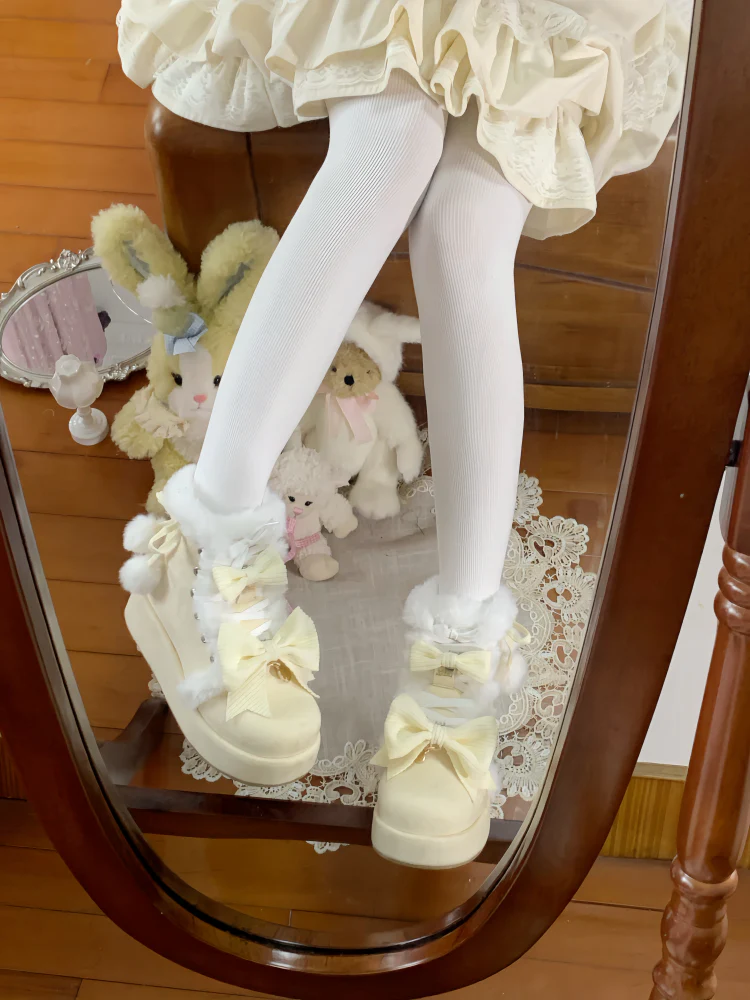 Aimee - Warm - Winter Sweet Lolita Snow Boots Thick Sole Fleece Shoes - Image 13