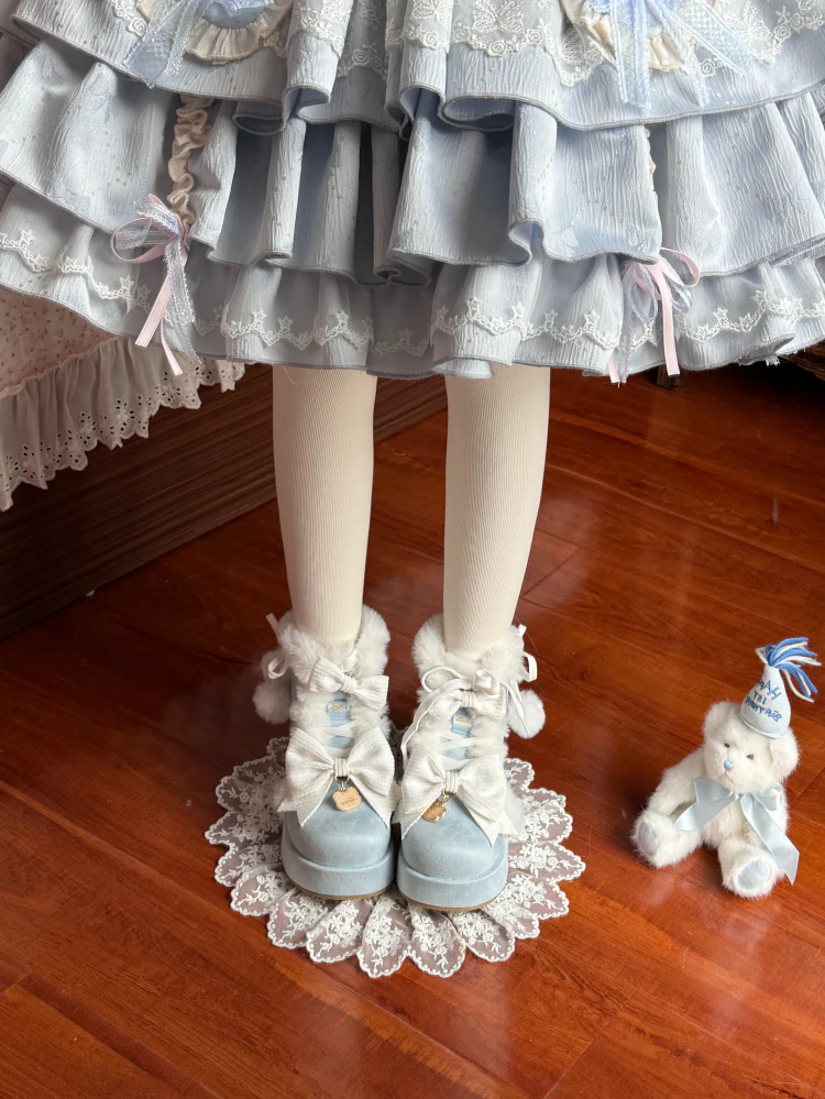 Aimee - Warm - Winter Sweet Lolita Snow Boots Thick Sole Fleece Shoes - Image 15