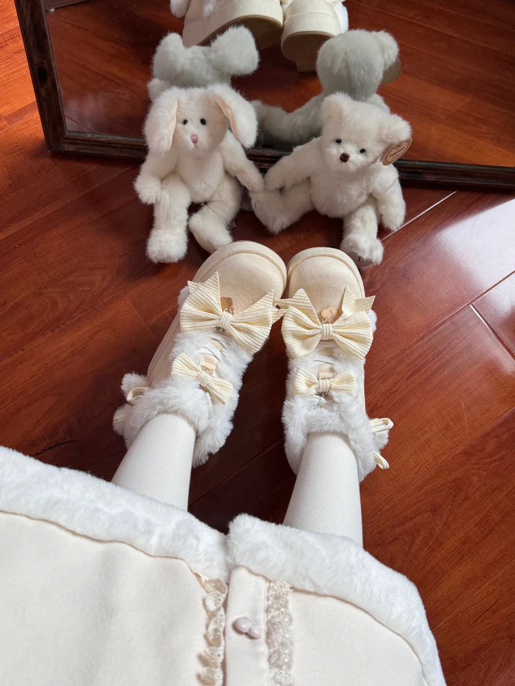 Aimee - Warm - Winter Sweet Lolita Snow Boots Thick Sole Fleece Shoes - Image 5