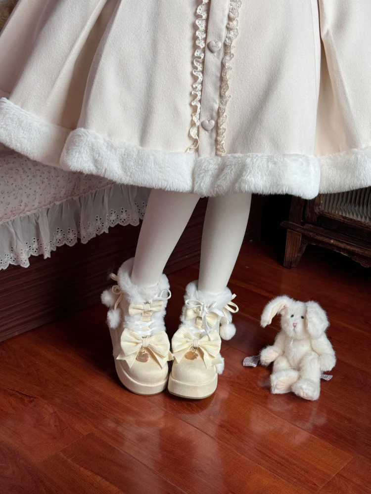 Aimee - Warm - Winter Sweet Lolita Snow Boots Thick Sole Fleece Shoes - Image 6