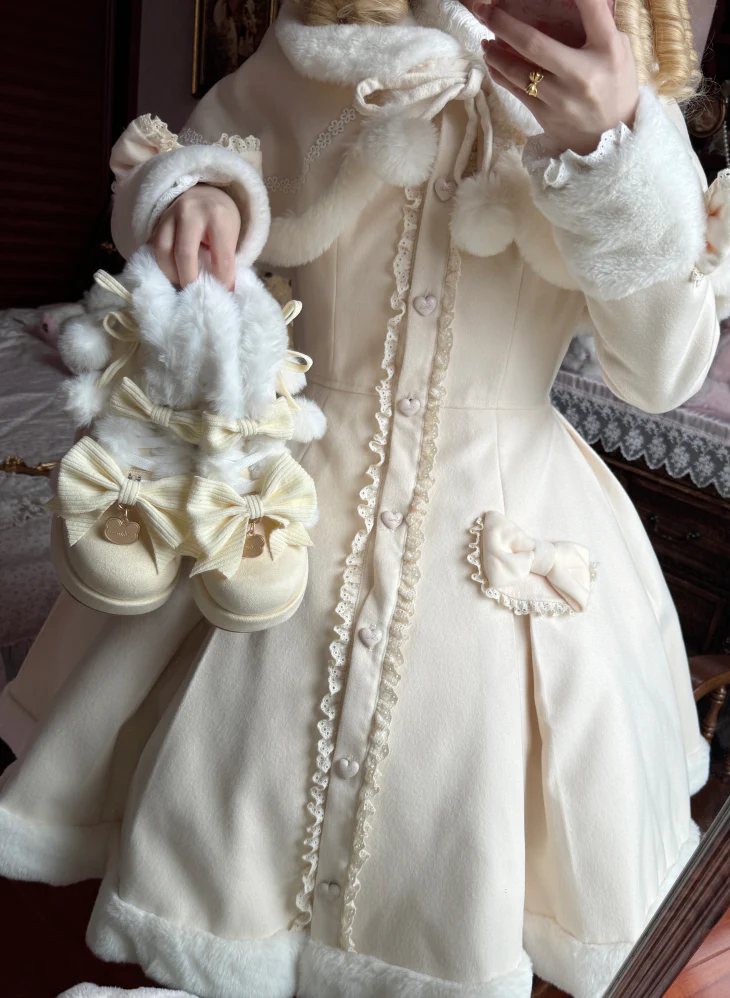 Aimee - Warm - Winter Sweet Lolita Snow Boots Thick Sole Fleece Shoes - Image 8