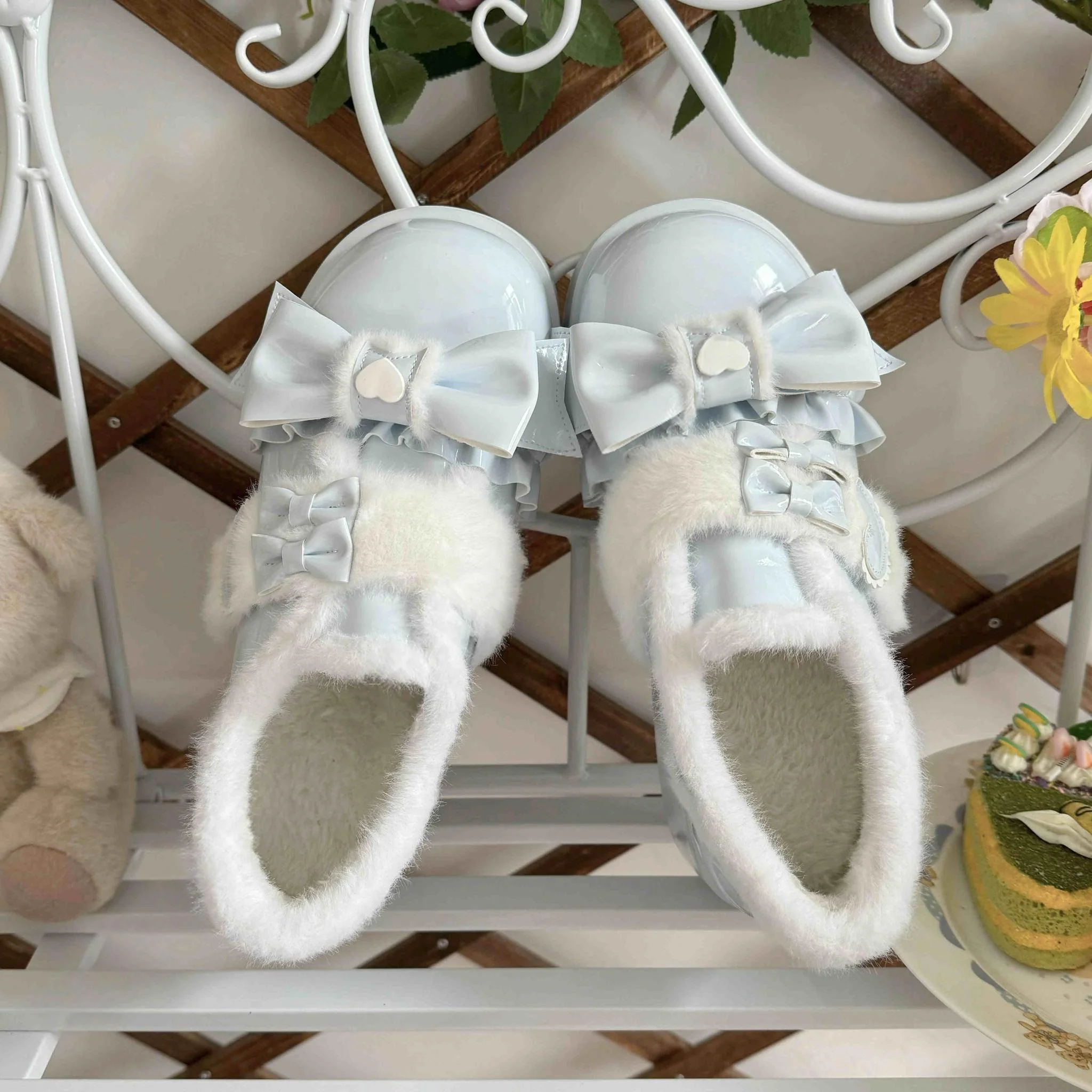 Cozy Cake - Winter Warm-lined Sweet Lolita Platform Shoes - Image 3