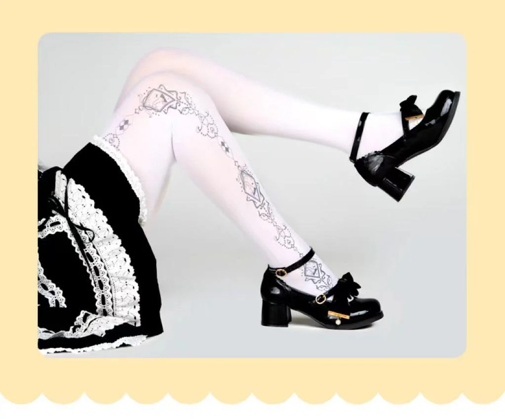 Wulala Mew - Kawaii Lolita Pantyhose Velvet Daily Pantyhose - Image 4