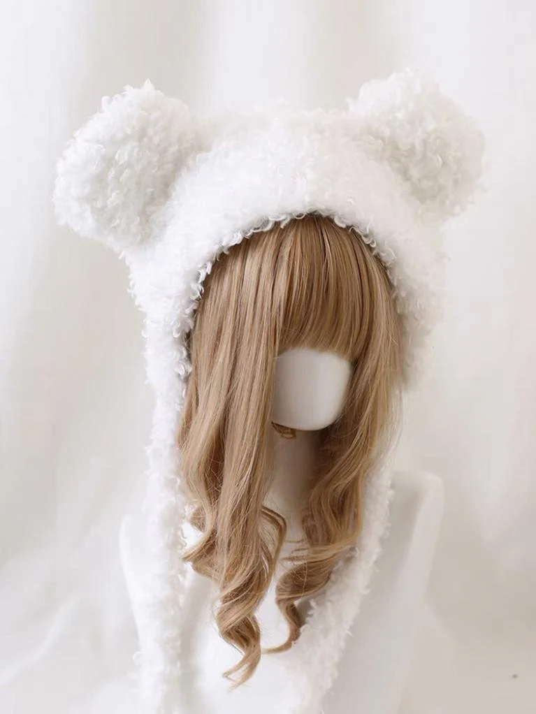 Xiaogui - Cute Lolita Teddy Bear Ears Hat Kawaii Winter Hat - Image 11