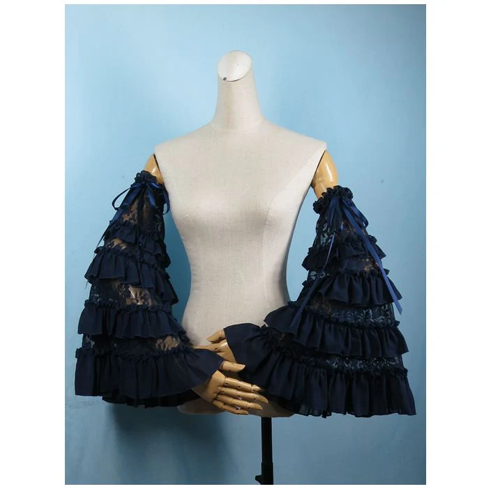 Yami - Elegant Lolita Hime Sleeves Ruffled Chiffon Sleeves - Image 10