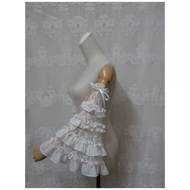 Yami - Elegant Lolita Hime Sleeves Ruffled Chiffon Sleeves - Image 5