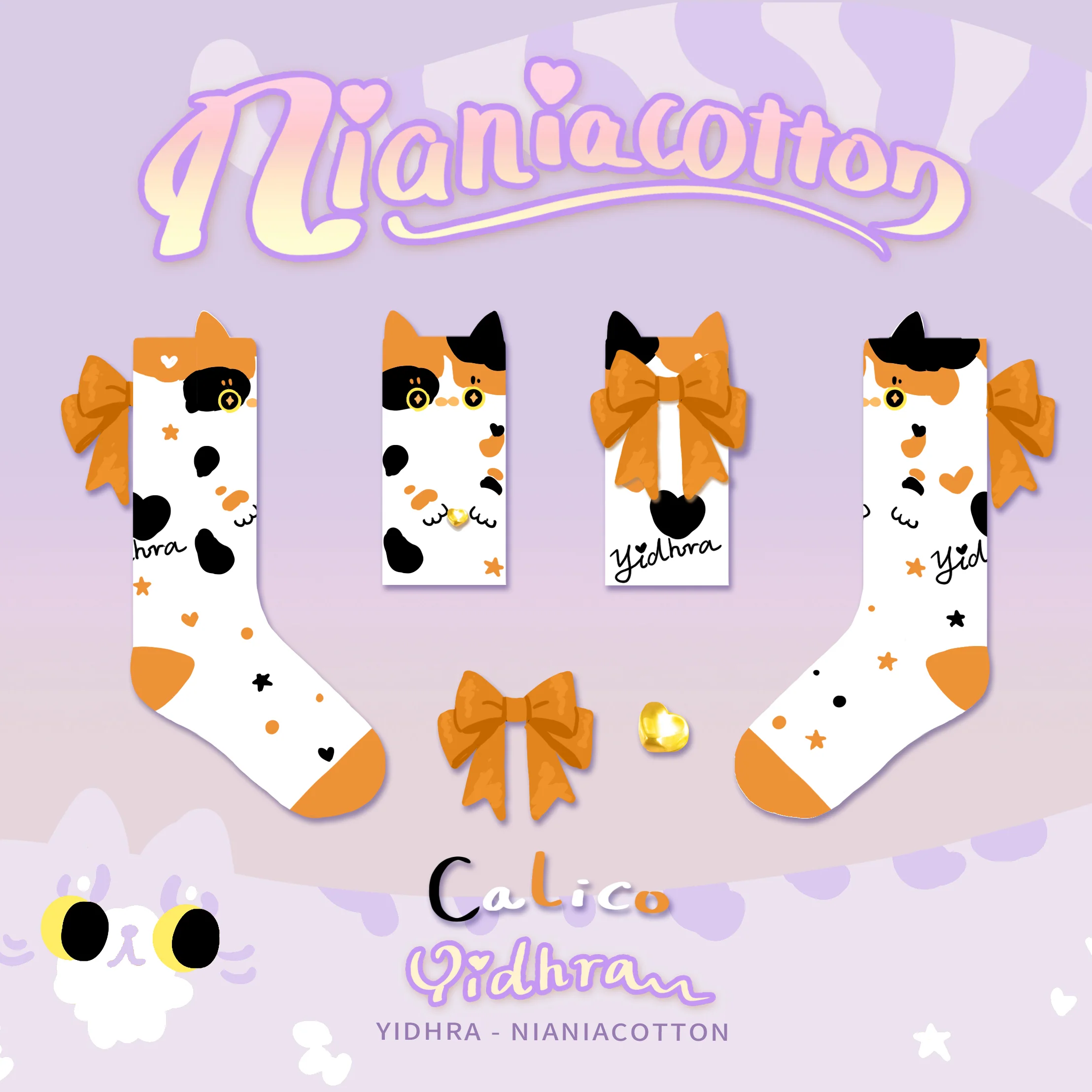 Yidhra - Cute Cat Cotton Lolita Socks - Image 3
