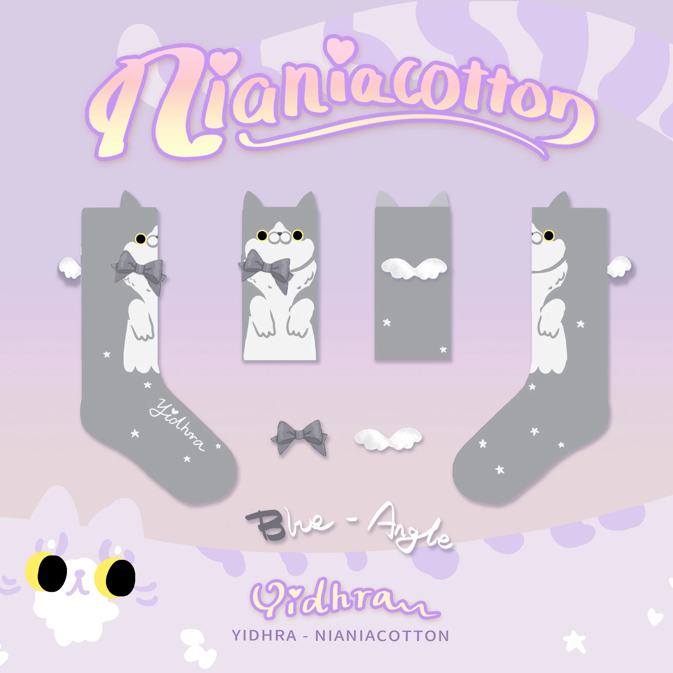 Yidhra - Cute Cat Cotton Lolita Socks - Image 4