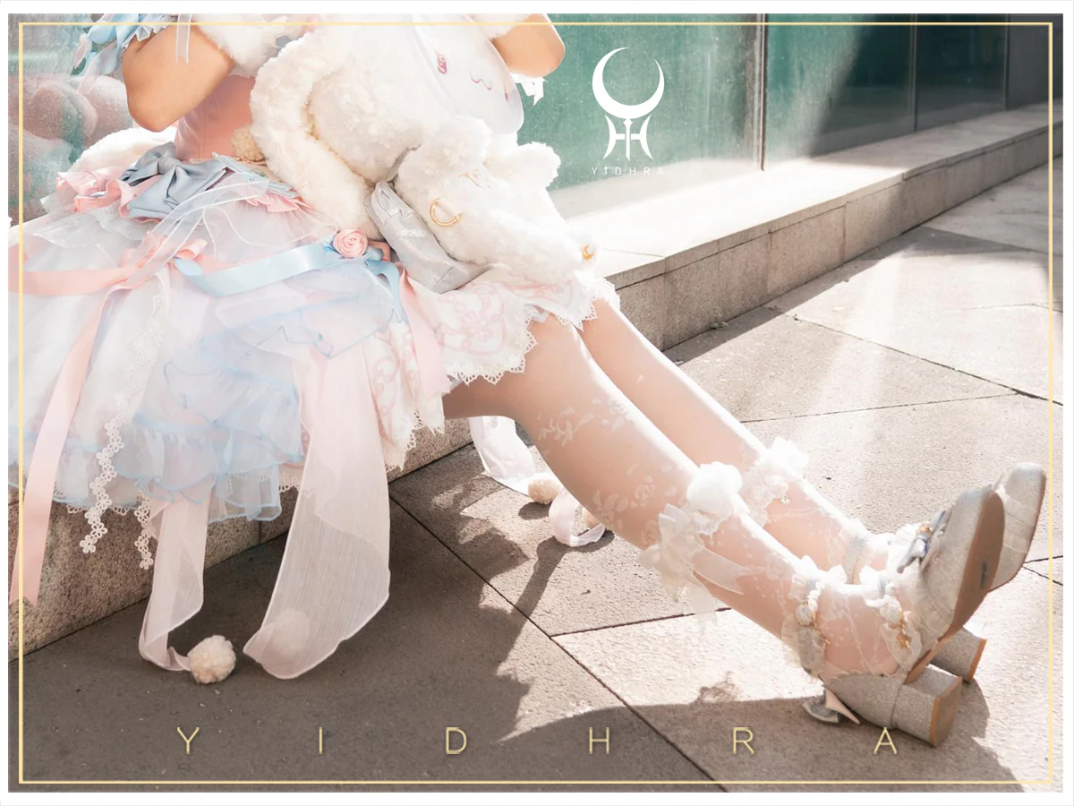 Yidhra - Nightingale and Rose - Elegant Lolita Stereo Flower Thin Tights - Image 5