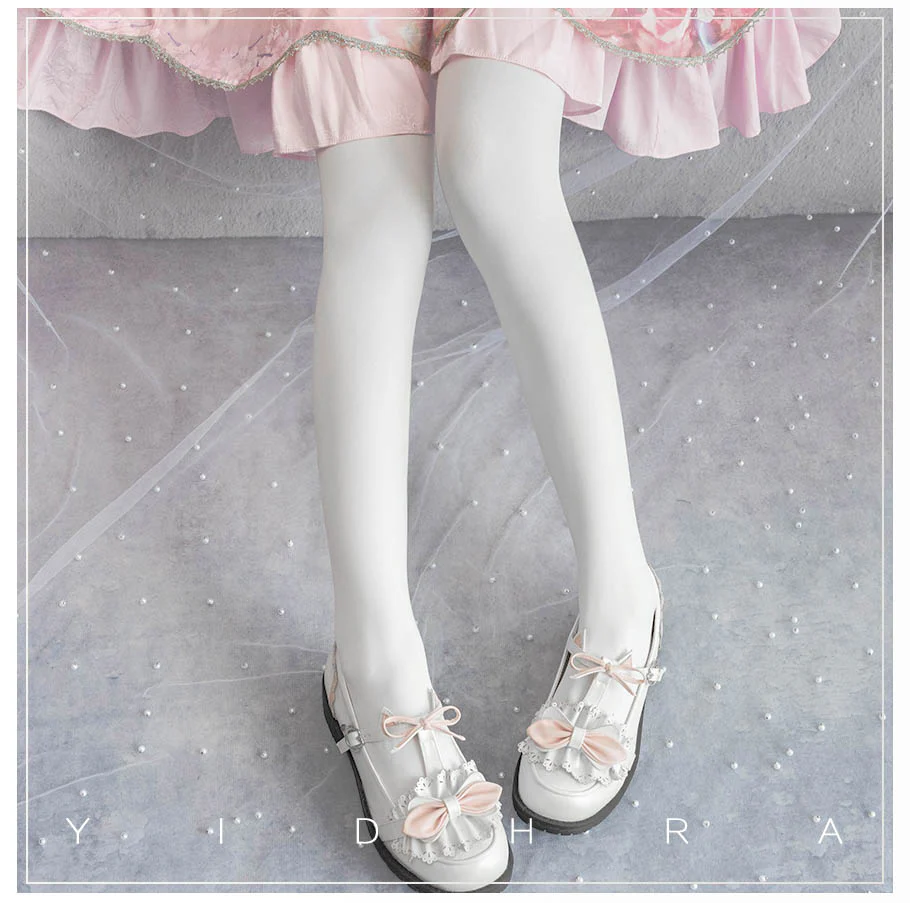 120D Daily Lolita Velvet Spring Leggings, Solid Color
