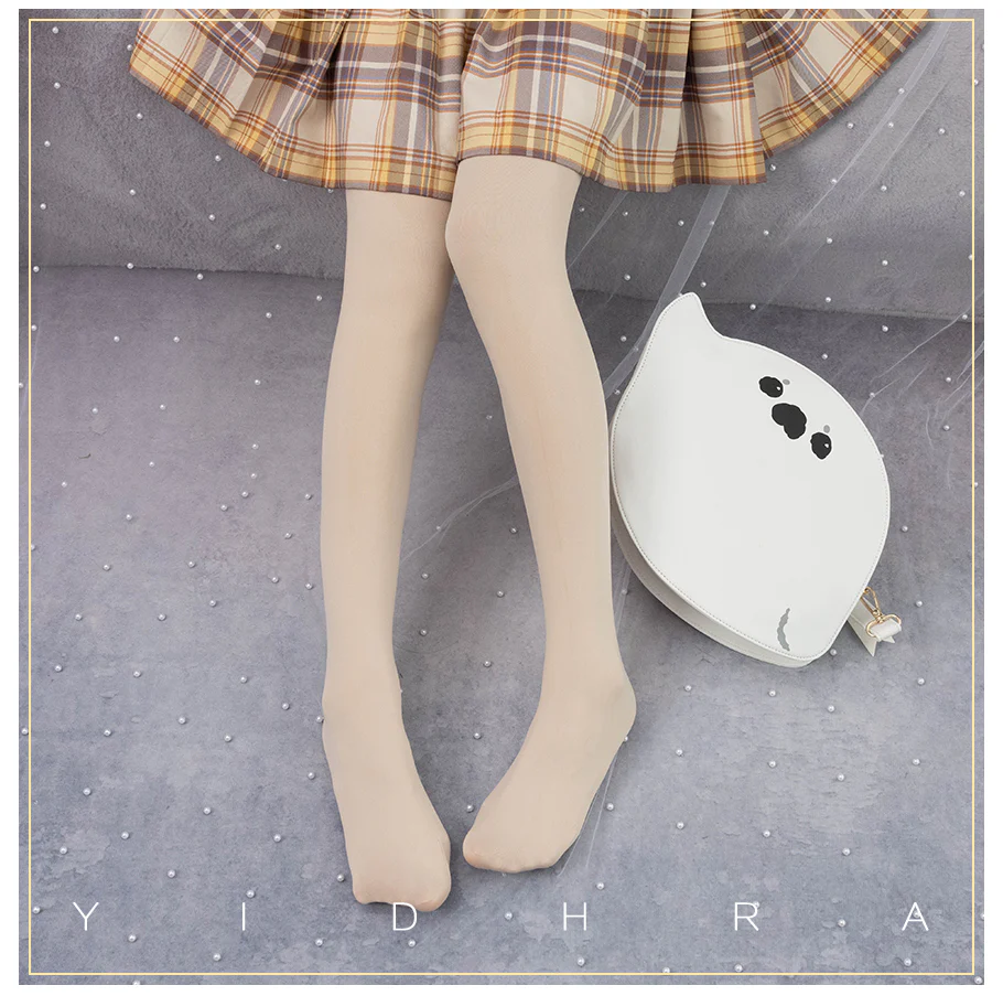 120D Daily Lolita Velvet Spring Leggings, Solid Color - Image 11