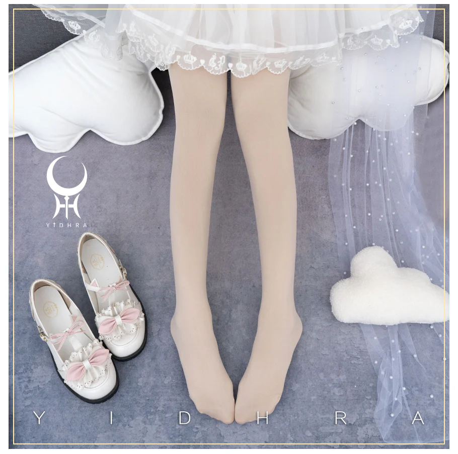 120D Daily Lolita Velvet Spring Leggings, Solid Color - Image 14