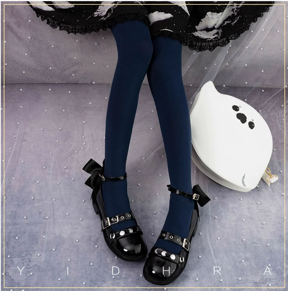 120D Daily Lolita Velvet Spring Leggings, Solid Color - Image 19