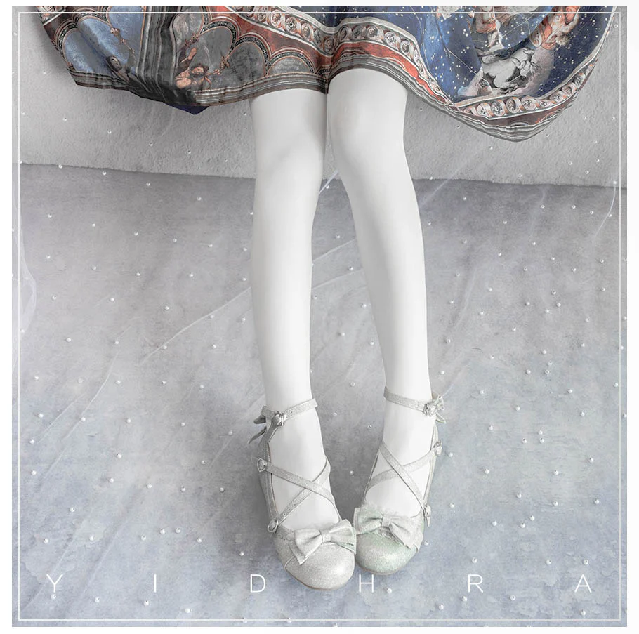 120D Daily Lolita Velvet Spring Leggings, Solid Color - Image 5