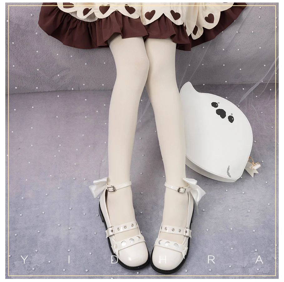 120D Daily Lolita Velvet Spring Leggings, Solid Color - Image 7