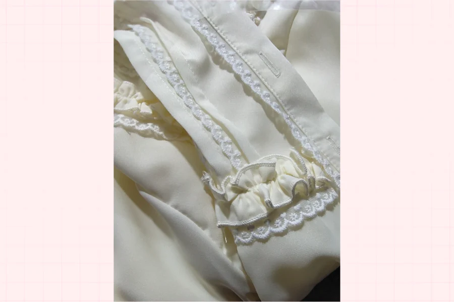 Elegant Lamb Sleeve Chiffon Lolita Blouse - Image 10