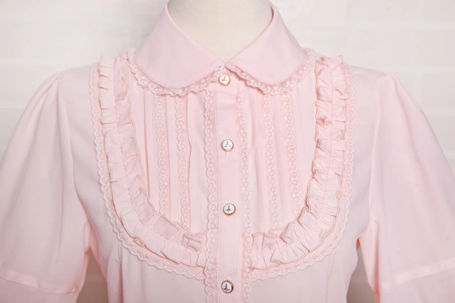 Elegant Lamb Sleeve Chiffon Lolita Blouse - Image 5