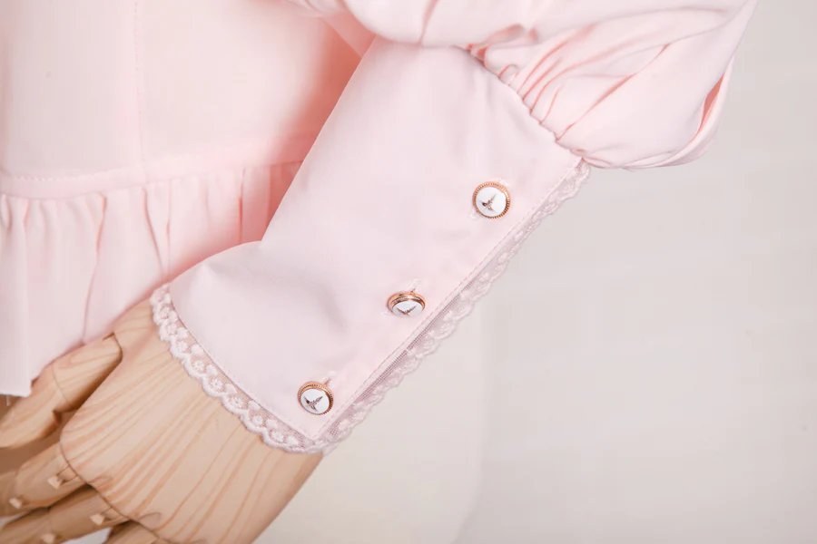Elegant Lamb Sleeve Chiffon Lolita Blouse - Image 6
