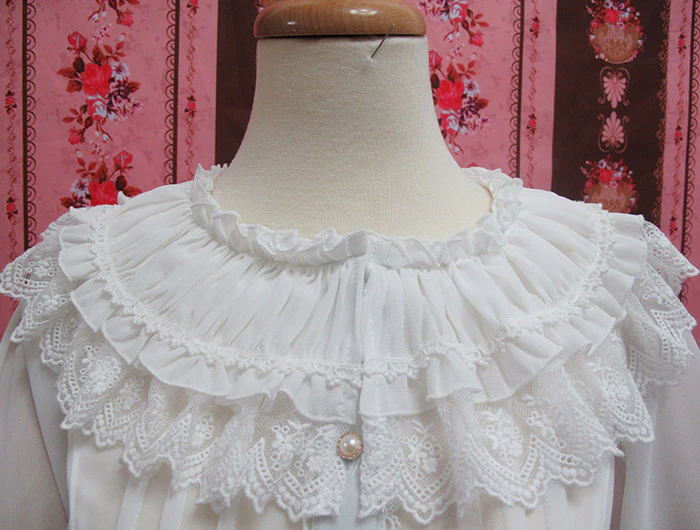 Retro Princess Long Sleeve Lolita Blouse - Image 6