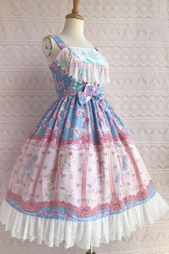 Rose Carousel - Chiffon JSK Dress - Image 3